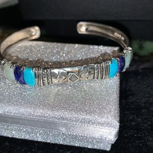 Gorgeous .9/5 SS Adjustable Multigem Bracelet